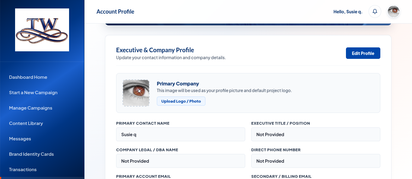 Account Profile Settings