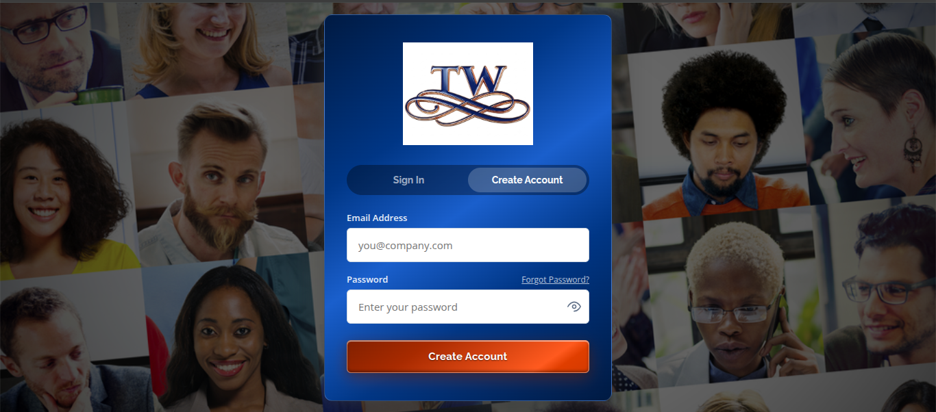 Create an Account Screen