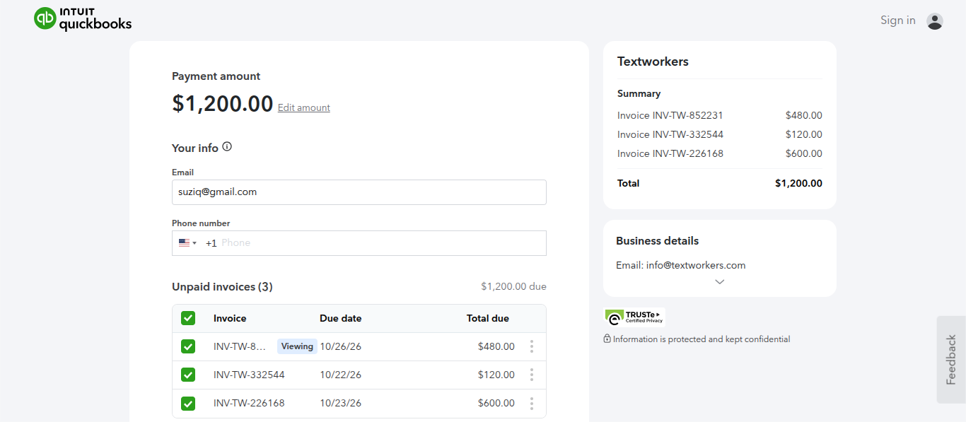 Clear Invoice Billing