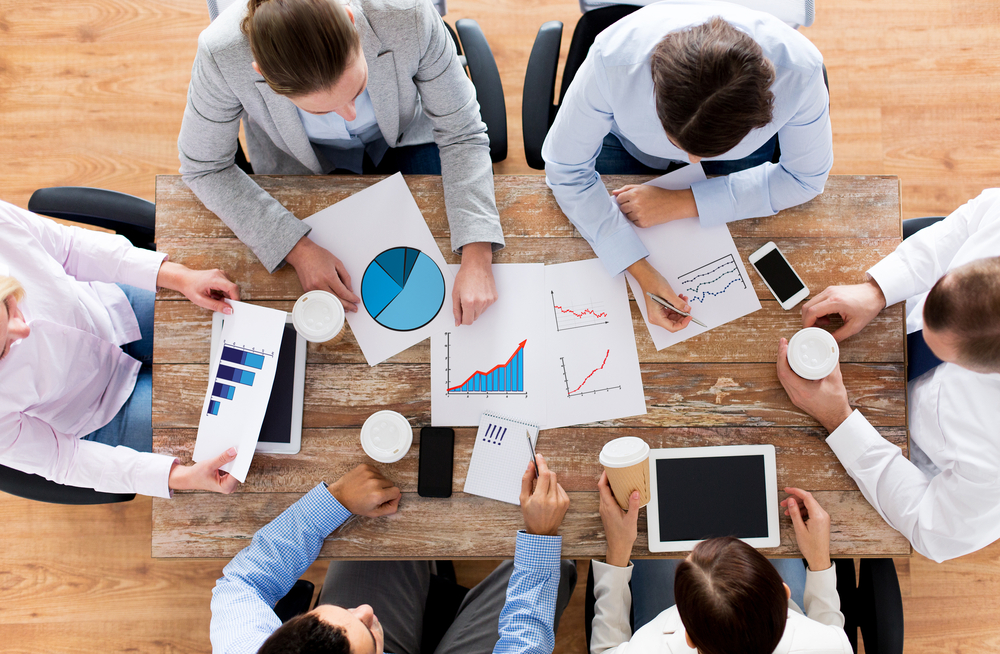American Editorial Team Writing Strategic Copy